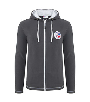 Мъжки спортно яке в антрацит и бяло Friso снимка