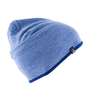 Unisex шапка с две лица от вълна мерино в сини нюанси Essence снимка