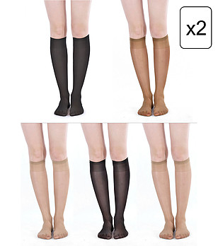 Комплект от 10 чифта 3/4 чорапи в различни цветове Africana 15 DEN снимка