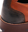 Мъжки кожени обувки Loren в цвят коняк-4 снимка