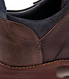 Мъжки кожени обувки Slaven в тъмнокафяво-4 снимка