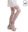 Комплект от 2 броя бели чорапогащи Galla 20 DENIERS-0 снимка