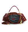 Дамска кожена чанта в тъмночервено Berta-3 снимка