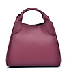 Дамска кожена чанта в цвят бургунд Catherine-0 снимка