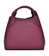 Дамска кожена чанта в цвят бургунд Catherine-1 снимка