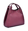Дамска кожена чанта в цвят бургунд Catherine-2 снимка
