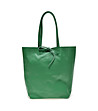 Дамска кожена зелена чанта Fanny-0 снимка