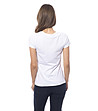 Бяла памучна тениска Whitney-1 снимка