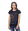 Тъмносиня памучна тениска Whitney-0 снимка