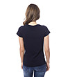 Тъмносиня памучна тениска Whitney-1 снимка