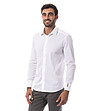 Памучна мъжка риза Bardric в бяло-2 снимка