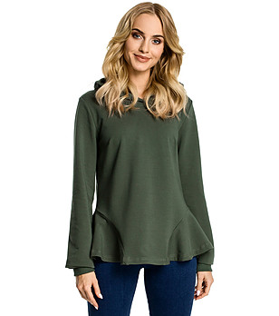 Дамска памучна блуза в зелен нюанс Britney снимка