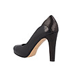 Черни кожени дамски обувки на ток Tonina-2 снимка