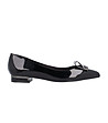 Черни кожени дамски лачени обувки Netty-0 снимка