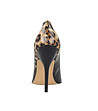 Черни дамски лачени обувки с леопардови шарки Bridie-4 снимка