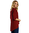 Дамска памучна блуза в цвят бордо Zendaya-1 снимка