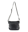 Черна дамска кожена чанта за рамо Fresia-1 снимка