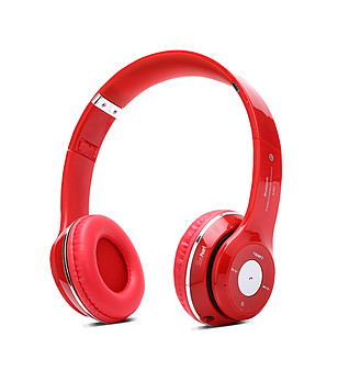 Мултифункционални Bluetooth слушалки в червено снимка