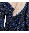 Дамско палто в синьо, черно и цвят екрю Enid-4 снимка