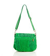 Зелена дамска кожена чанта Nelly-1 снимка