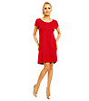 Червена рокля с асиметрична дължина Lexi-0 снимка