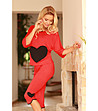 Дамска пижама от две части в червено и черно Umberta-0 снимка