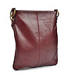 Дамска кожена чанта за рамо във виненочервено Olivia-2 снимка