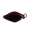 Дамска кожена чанта за рамо във виненочервено Olivia-3 снимка