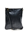 Дамска кожена чанта за рамо в черно Olivia-0 снимка