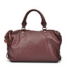 Дамска кожена чанта във виненочервен нюанс Wilma-0 снимка