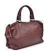 Дамска кожена чанта във виненочервен нюанс Wilma-3 снимка