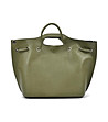 Дамска кожена чанта в зелено Rosemary-0 снимка