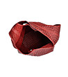 Червена кожена дамска чанта Verona-4 снимка