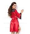 Дамски сатенен халат в червено Nikol-1 снимка