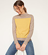 Дамска блуза в цвят мока и цвят горчица Brenda-0 снимка