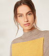 Дамска блуза в цвят мока и цвят горчица Brenda-2 снимка