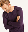 Тъмнолилав мъжки пуловер с вълна Marc-1 снимка