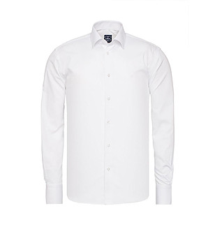 Мъжка памучна риза в бяло Aston снимка