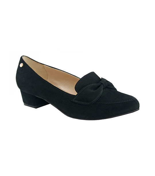 Дамски черни велурени обувки Kathy снимка