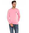 Мъжки памучен розов пуловер Archie-0 снимка