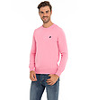 Мъжки памучен розов пуловер Archie-2 снимка