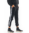 Дамски спортен панталон в черно с кадифен ефект Fifi-3 снимка