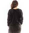 Черна дамска блуза с V-образно деколте Tonina-1 снимка