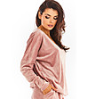 Розова дамска блуза с V-образно деколте Tonina-2 снимка