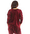 Тъмночервена дамска блуза с V-образно деколте Tonina-1 снимка