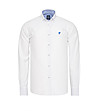 Мъжка памучна риза в бяло Brian-0 снимка
