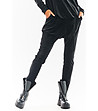 Черен дамски панталон с кадифен ефект Joan-2 снимка