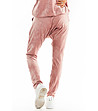 Розов дамски панталон с кадифен ефект Joan-1 снимка
