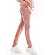 Розов дамски панталон с кадифен ефект Joan-2 снимка