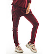 Дамски панталон с кадифен ефект Joan в цвят бордо-3 снимка